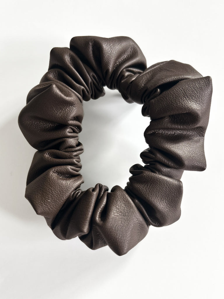 Vegan Leather Hair Scrunchie