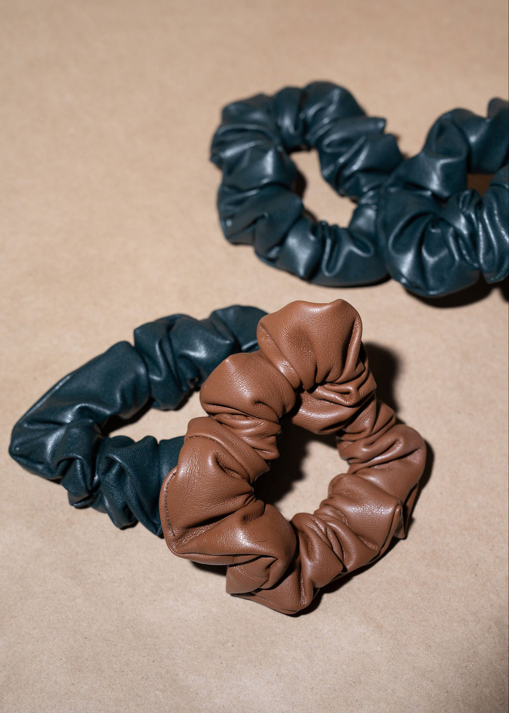 Vegan Leather Hair Scrunchie