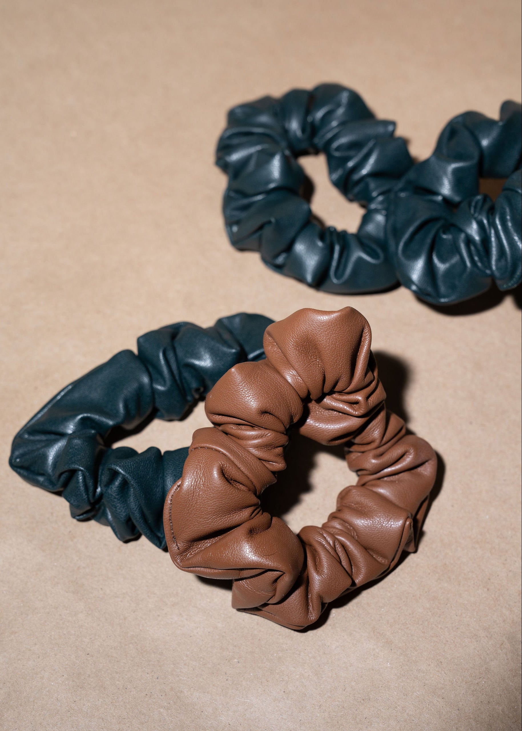 Vegan Leather Hair Scrunchie