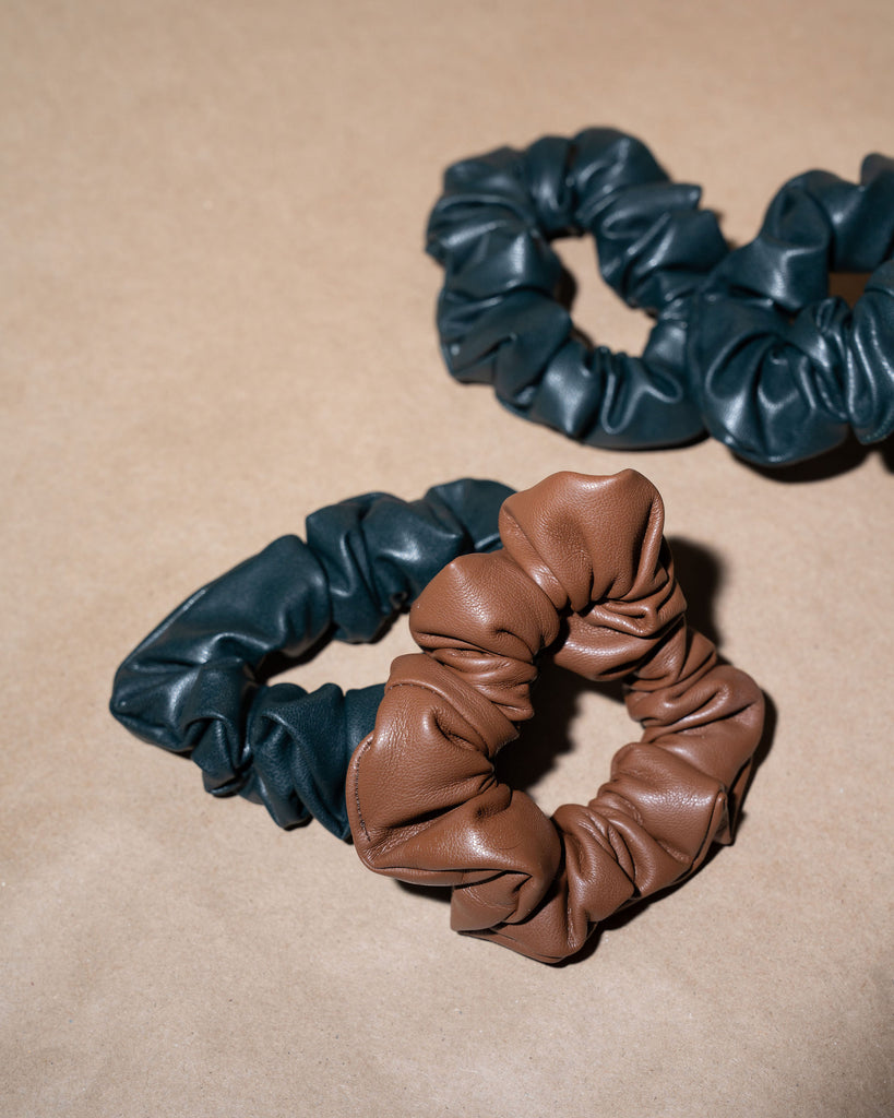 Vegan Leather Hair Scrunchie