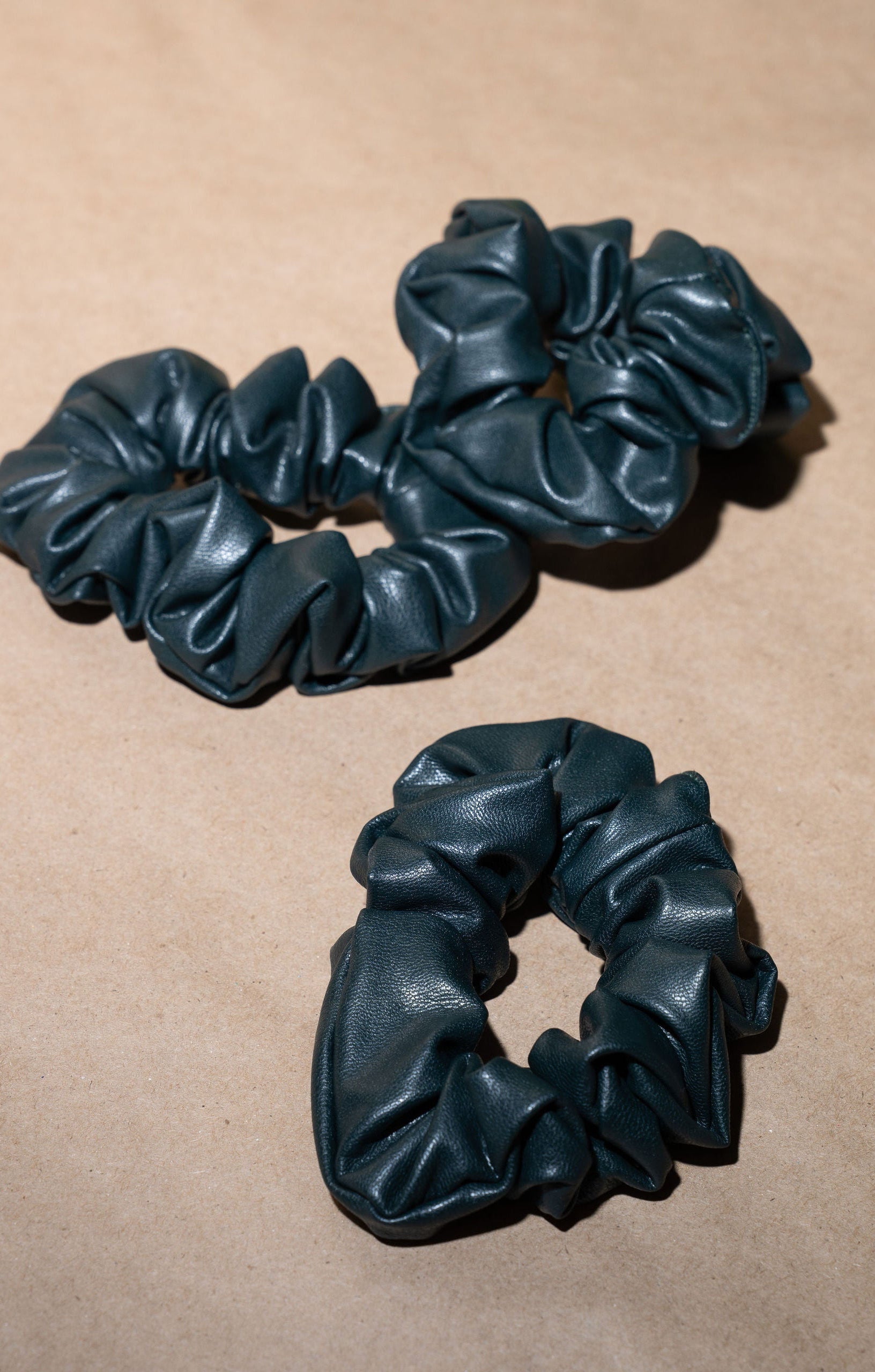 Vegan Leather Hair Scrunchie