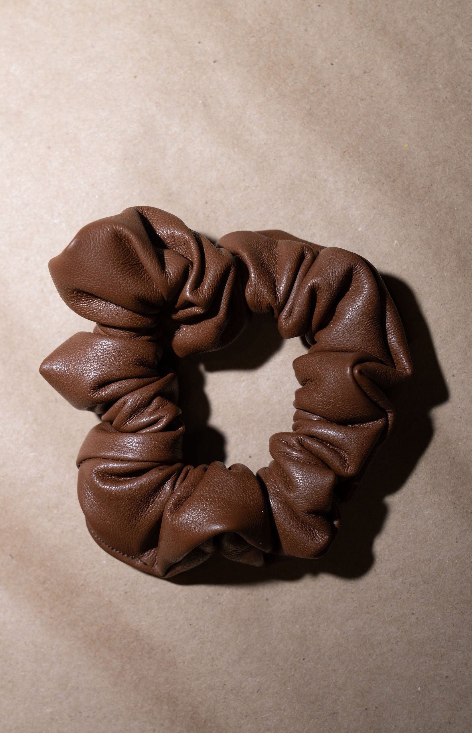 Vegan Leather Hair Scrunchie