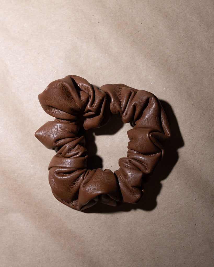 Vegan Leather Hair Scrunchie