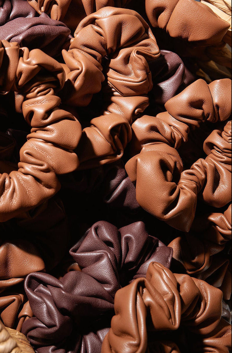Vegan Leather Hair Scrunchie