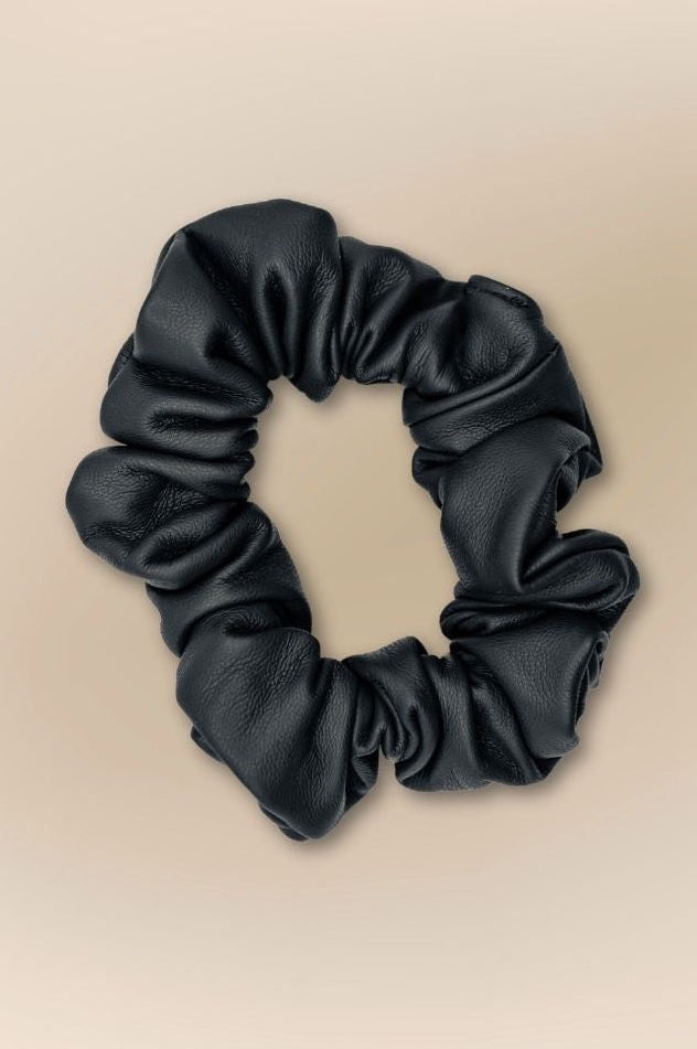 Vegan Leather Hair Scrunchie
